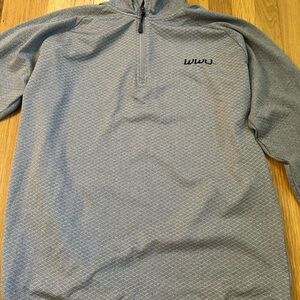 Men’s WWU Champion Gray Athletic 1/4 zip Pullover size Large